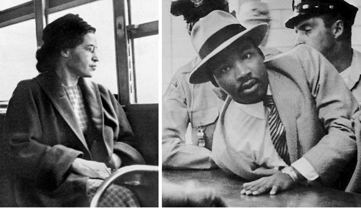 מרטין לותר קינג נעצר, רוזה פארקס בחלק &quot;הלבן&quot; באוטובוס...אוטובוס