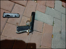פלילים גדרה האקדח שנתפס צילום דוברות המשטרה 