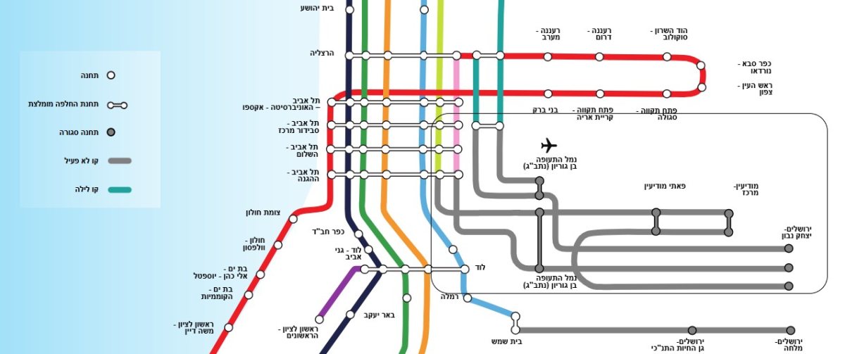 שינויים בתנועת הרכבות לים-ומודיעין מקור אתר רכבת ישראל