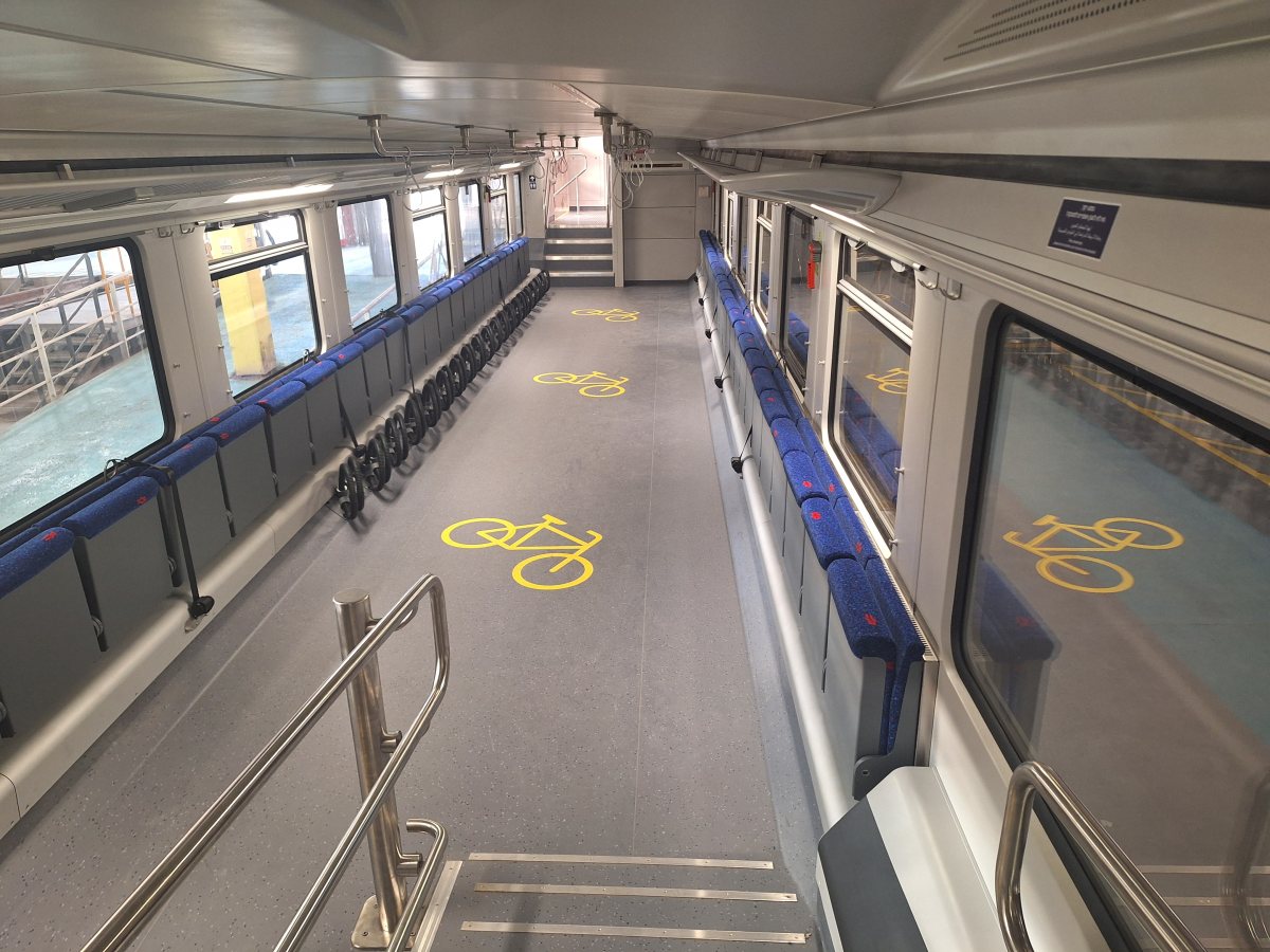 קרונות האופניים החדשים (צילום: רכבת ישראל)