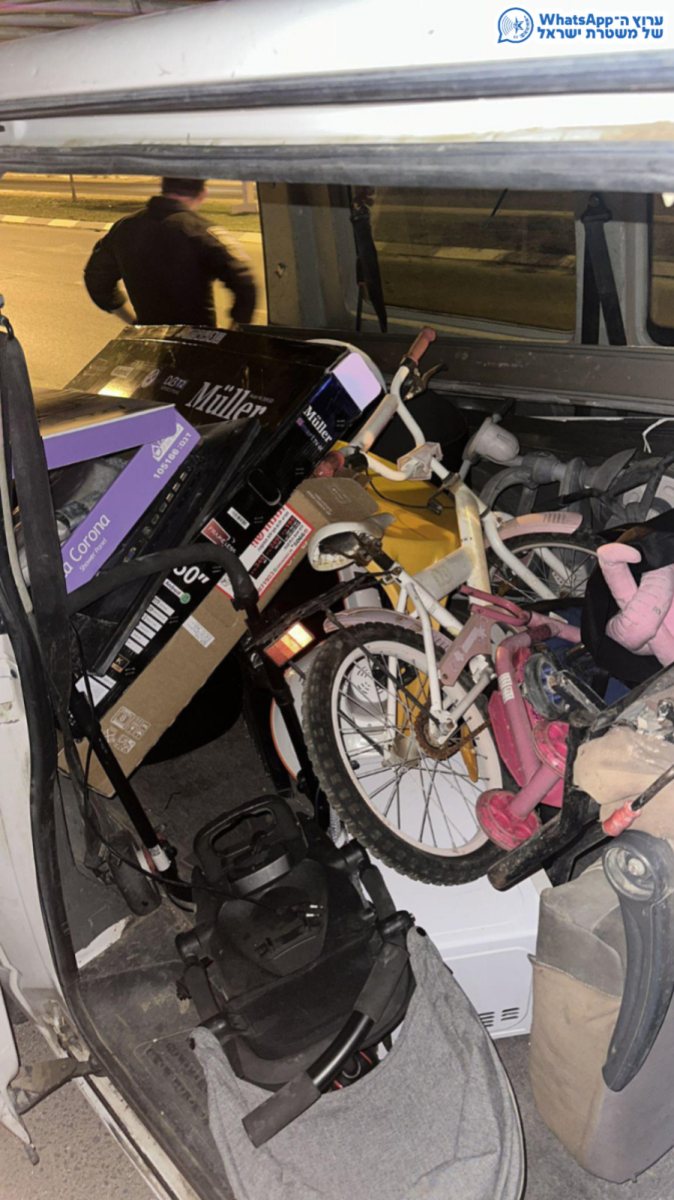 המאבק בתופעת הביזה בזמן המלחמה צילום דוברות משטרת ישראל ק&quot;ו