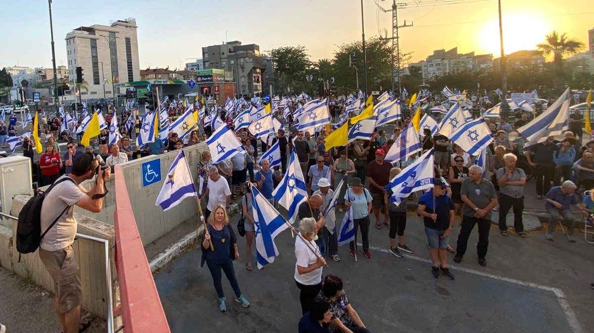 מפגינים במחאת נס ציונה (ארכיון) - האם אכן כולם רוצים לשמוע את איימן עודה? 