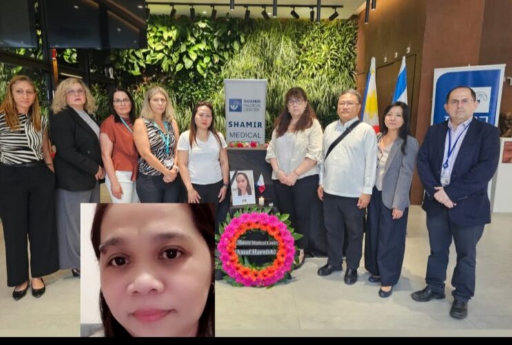 טקס פרידה מההרוגה הפיליפינית דוברות ביה&quot;ח קפלן