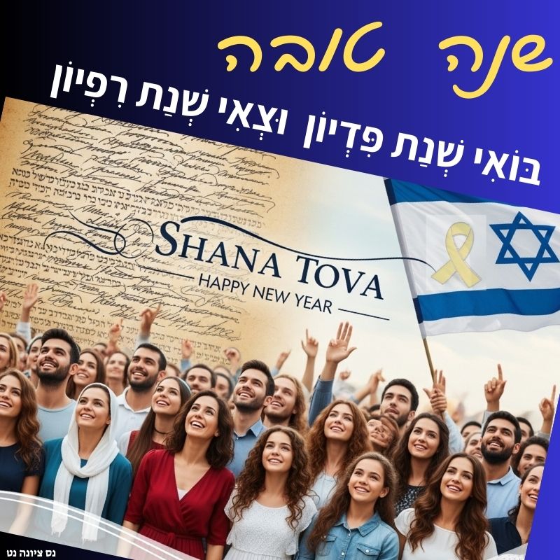 ברכת שנה טובה תשפו עם תפילה לשחרור החטופים ברכות ברוח התקופה לשנה טובה לעם ישראל  