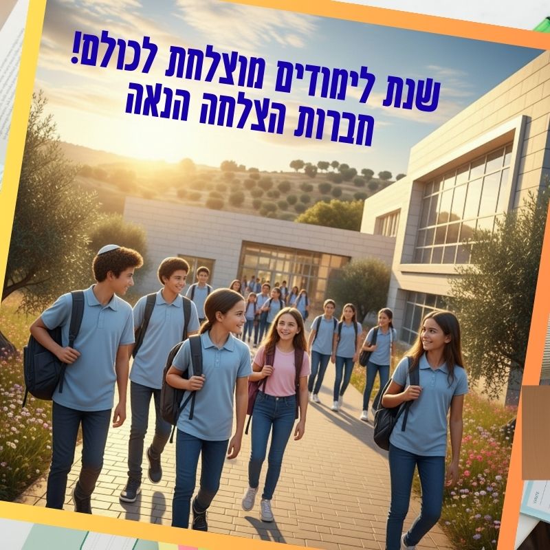 ברכה לשנת לימודים מוצלחת ופורייה לתחילת שנת הלימודים 
