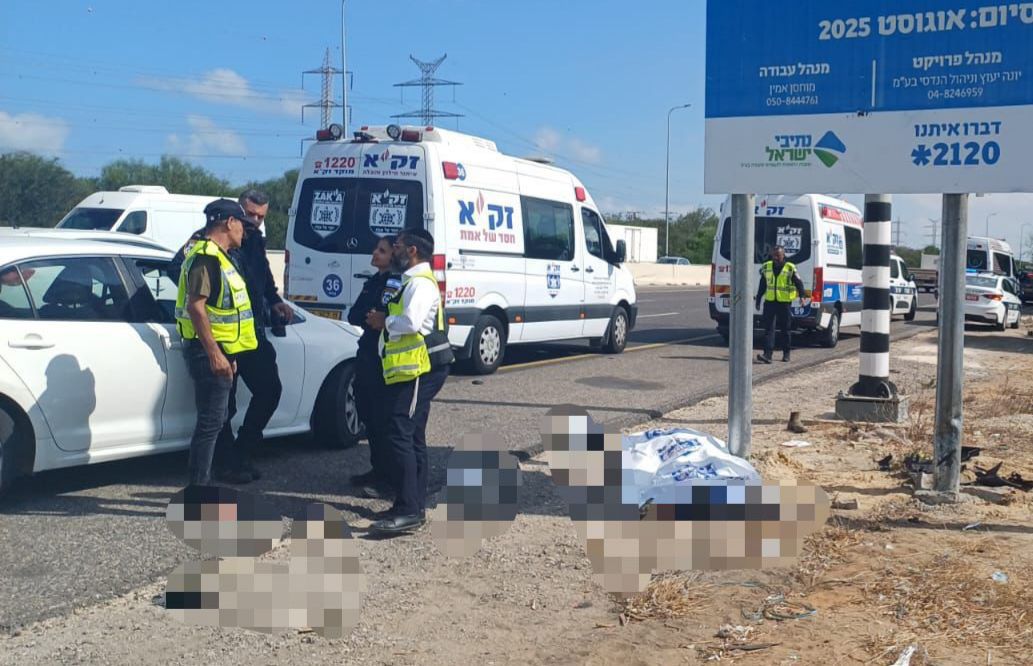 רוכב אופנוע נהרג בתאונת דרכים קשה בכביש 4 סמוך למחלף יבנה צילום דוברות זקא