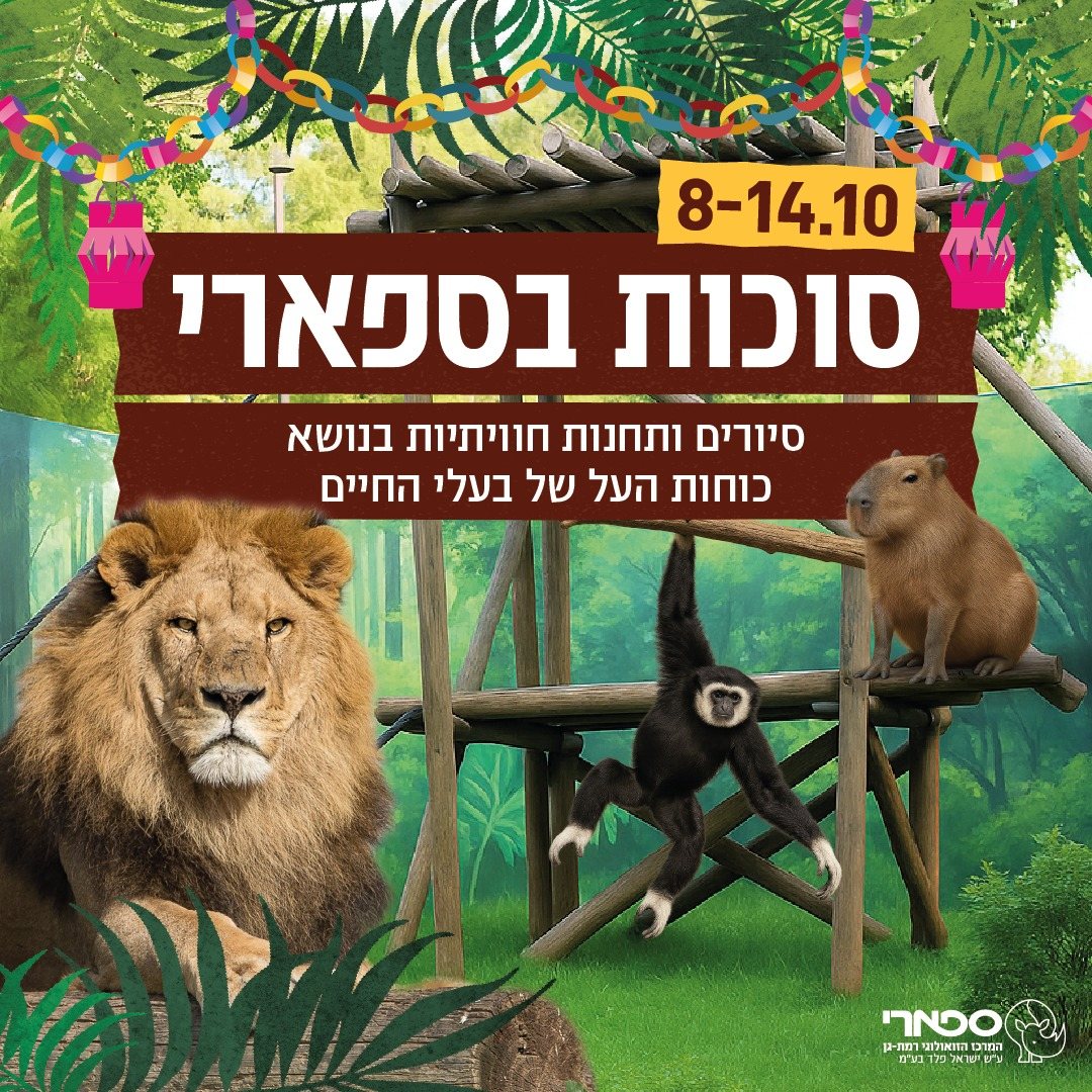 חול המועד סוכות 2025 ספארי רמת גן פעילויות הנחות ומבצעים חוסכים ונהנים בסוכות הנקודה