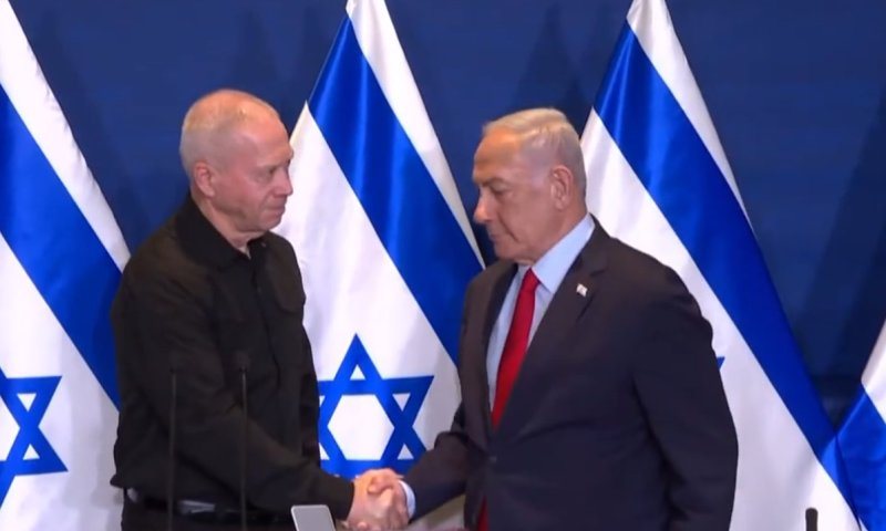 נתניהו וגלנט בימים אחרים צילום ל.ע.מ