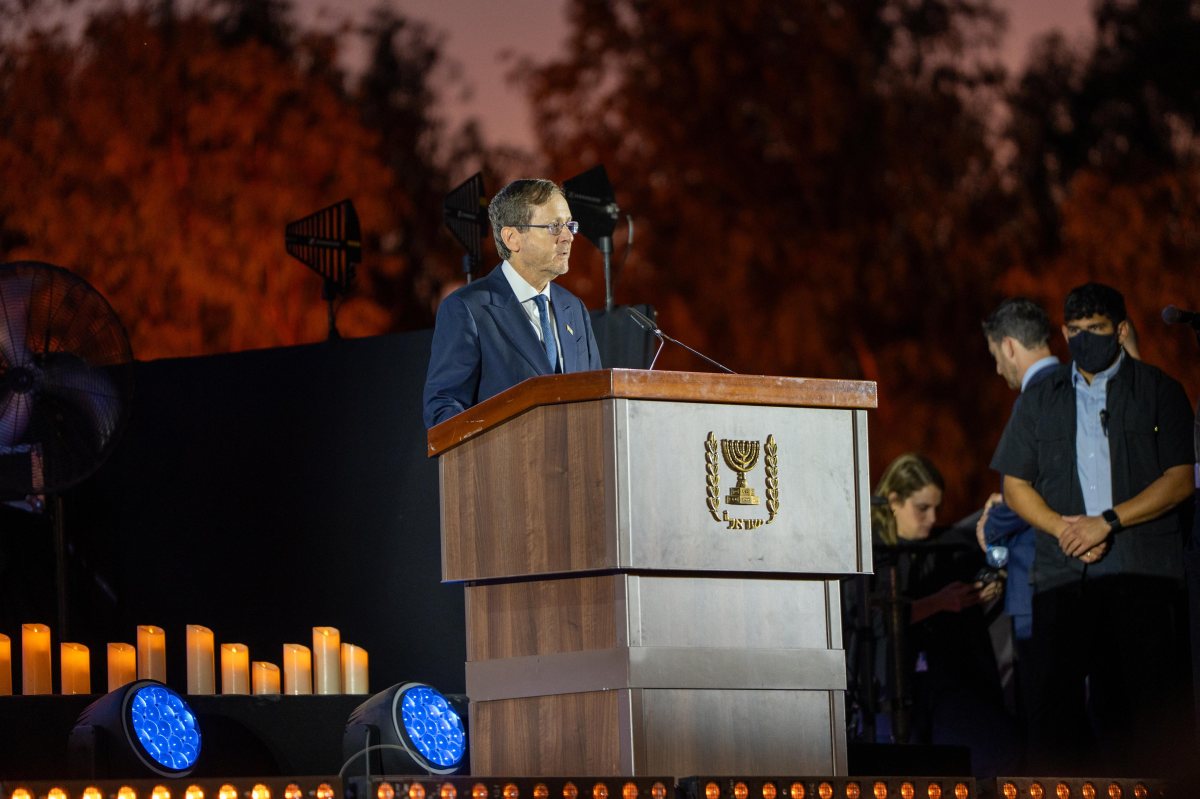 נשיא המדינה בטקס ברעים  צילום Shahar Suissa