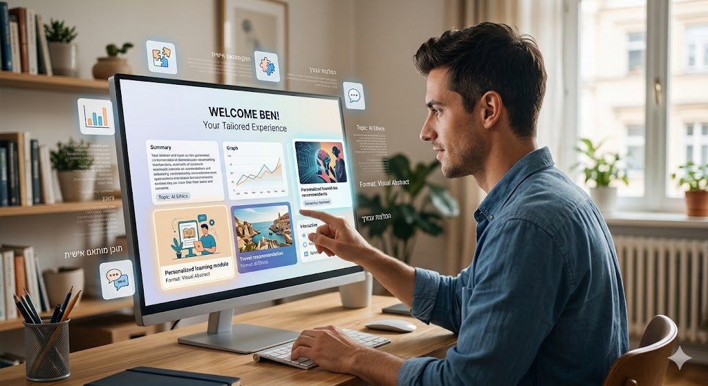AI generated content page tailored to a specific user