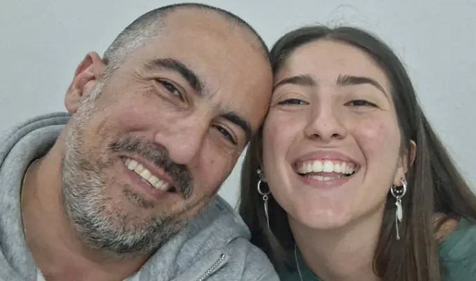 גאיה ז"ל ואביה. צילום פרטי