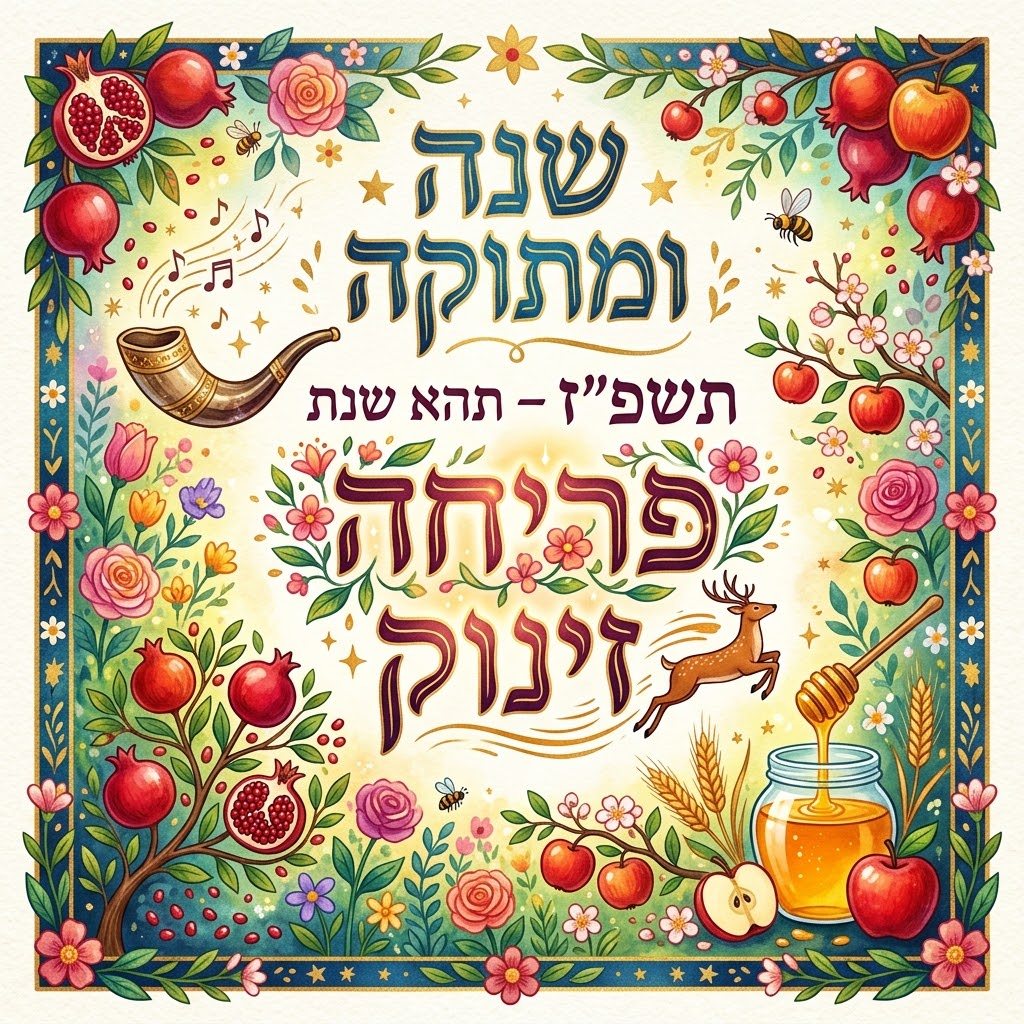 ברכות שנה טובה של פעם לשנה העברית החדשה תשפז 2026 הורדת גלויות שנה טובה חינם 
