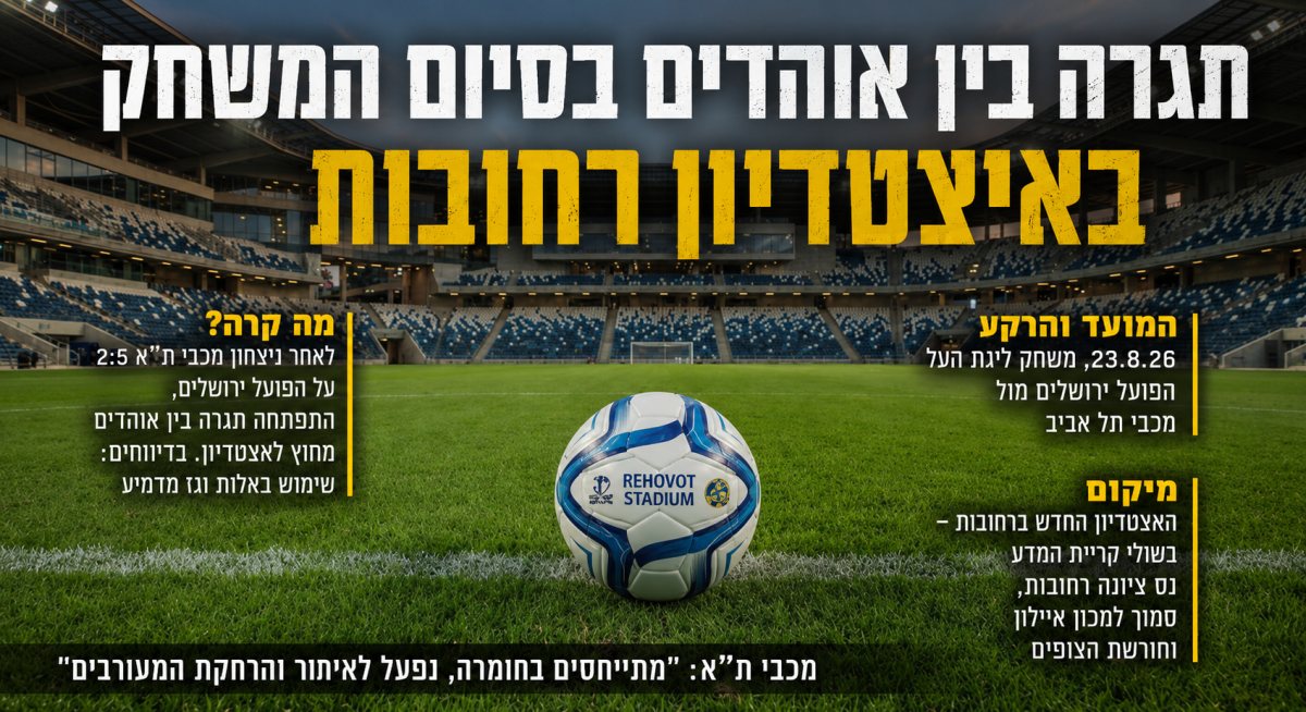 וידאו -תגרה בין אוהדים אחרי משחק הכדורגל ברחובות האירוע התרחש סמוך לפארק המדע