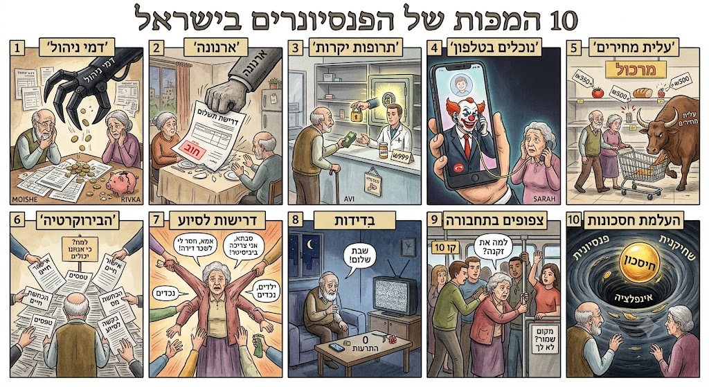 עשרת המכות של הפנסיונרים במדינת ישראל