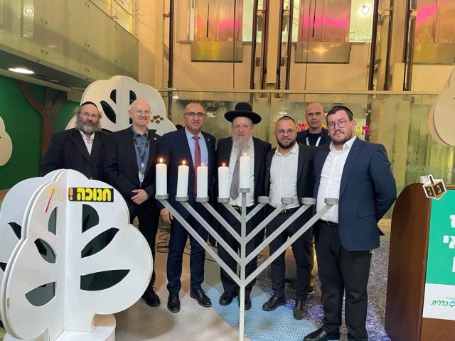 הדלקת נרות בבית החולים קפלן קרדיט צילום המרכז הרפואי קפלן
