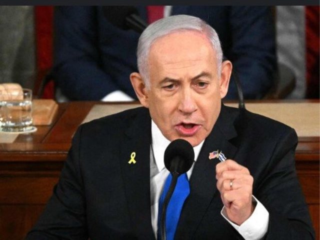 נתניהו נואם בקונגרס צילום מסך