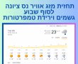 תחזית מזג אוויר נס ציונה לסוף השבוע- היכונו לגשמים וירידת טמפרטורות. צפויות מספר סופות רעמים 