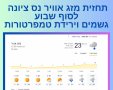תחזית מזג אוויר נס ציונה לסוף השבוע- היכונו לגשמים וירידת טמפרטורות. צפויות מספר סופות רעמים 