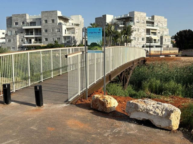 גשר מעל לנחל עקרון קרדיט צילום:רפית שמואלי
