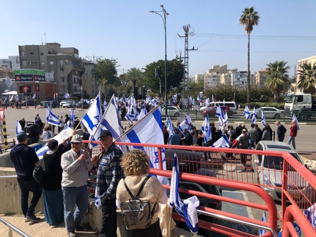 מחאת נס ציונה בזמן ההצבעה בכנסת