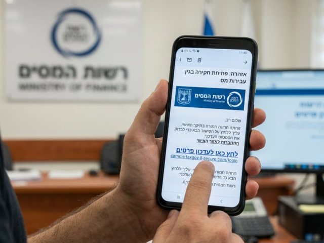 גל הודעות פישינג חדש מתחזה לרשות המסים
