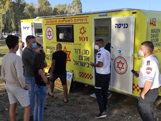 ניידת חיסוני קורונה יער שוקדה קרדיט דובר מדא 