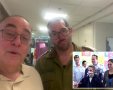 הפגישה בביה"ח. בתמונה הקטנה - אהרון עוזב את ביה,ח בשעתו
