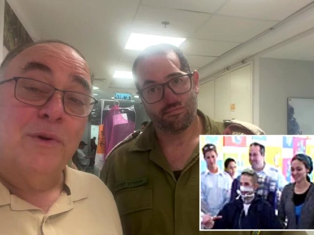 הפגישה בביה"ח. בתמונה הקטנה - אהרון עוזב את ביה,ח בשעתו
