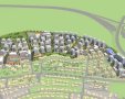 הדמיית תוכנית השכונה שהכינו הדמיה: דביר יחיעם אדריכלים ובוני ערים עבור רשות מקרקעי ישראל-