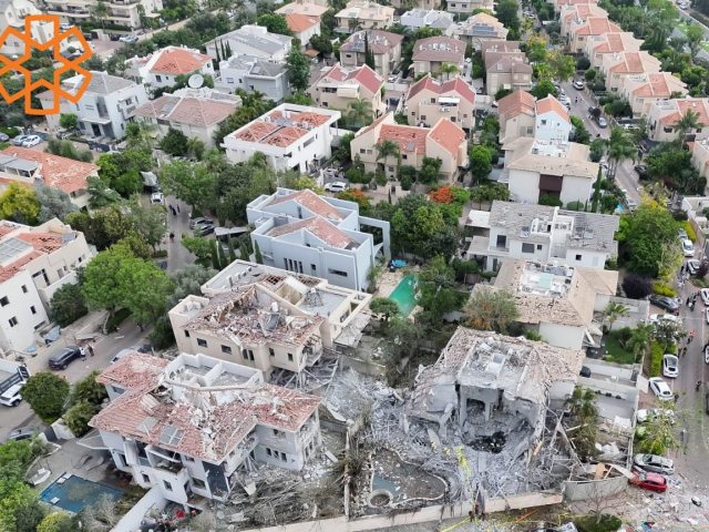 מזירת הנפילה בנס ציונה  צילום  יחידת הרחפנים איחוד הצלה וואטסאפ