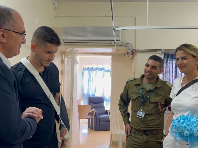 מסדר הפרידה מהקצין הלוחם ששוחרר לשיקום אחרי 38 ימי אשפוז