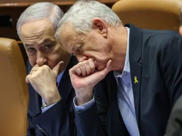 גנץ ונתניהו. צילום:  נועם מושקוביץ דוברות הכנסת