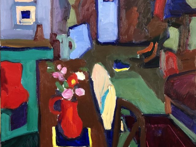 התערוכה בקיבוץ יש מרדכי צילום יחצי  Room, 60 x 70 cm, oil canvas - Natalia Zourabova.j