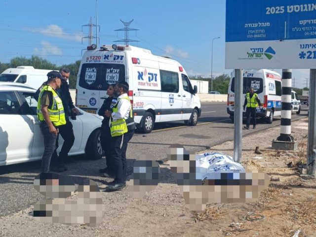 רוכב אופנוע נהרג בתאונת דרכים קשה בכביש 4 סמוך למחלף יבנה צילום דוברות זקא