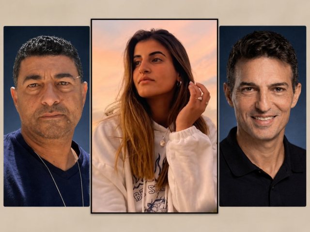 במרכז שקד חבני ז"ל משמאל אביה יוסי ומימין הכותב, ליאור בן עמי