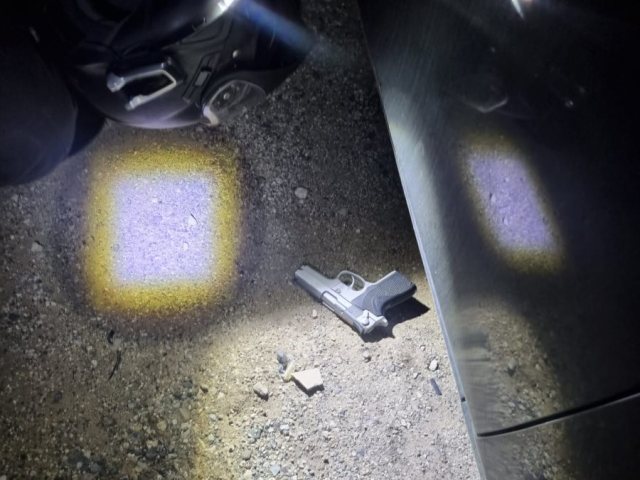 אקדח יריחו שהיהי ברשות העצור בלוד צילום דוברות המשטרה 