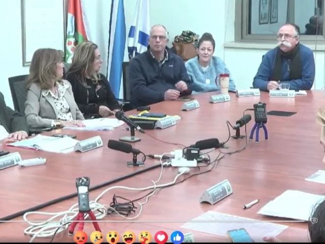ישיבת המליאה אמש. צילום מסך- פייסבוק