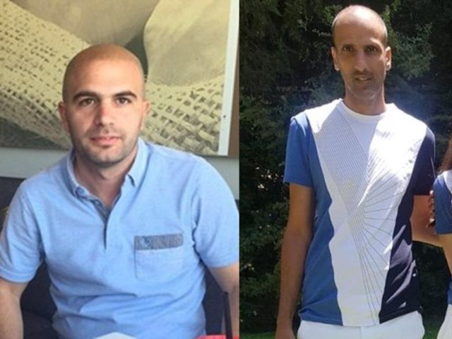 מצד ימין יחיעם שרעבי משמאל הבעלים היוצא רועי אנקווה צילומי ארכיון נס ציונה נט 