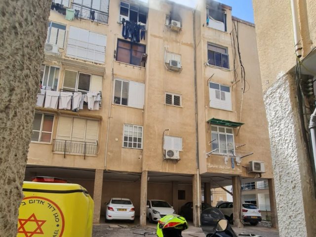 אזור השריפה בראשון לציון צילום דובר מדא