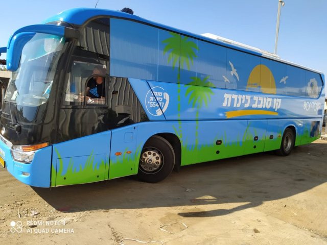 צילום איגוד ערים כינרת קו סובב כינרת הסעה חינם לחופים 